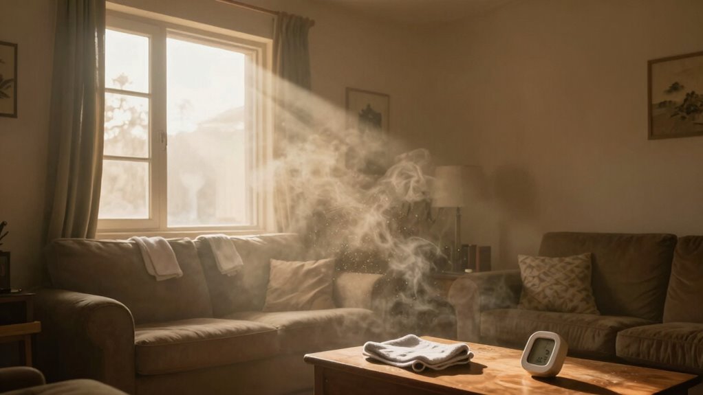 humidity controls smoke particle behavior