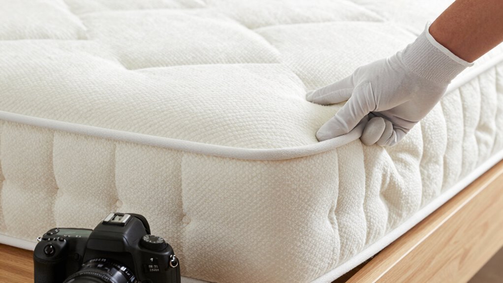 inspect mattress surface thoroughly