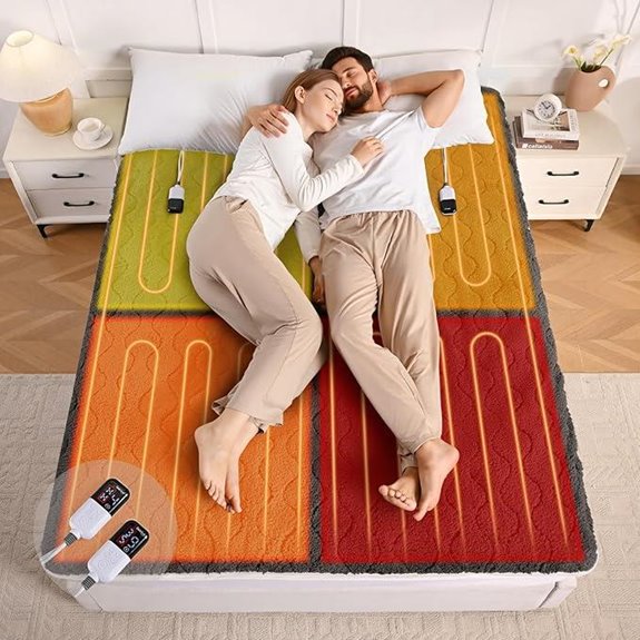 Bearhug King Size Heated Mattress Pad with Dual Controls