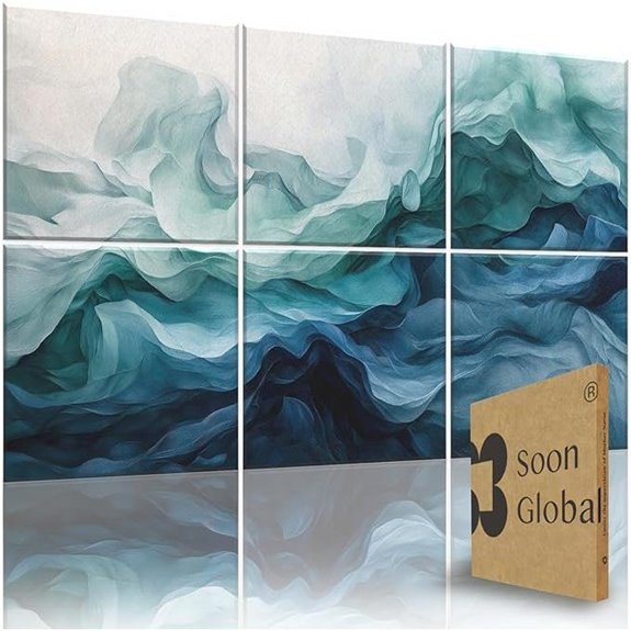 Aqua Dreams Acoustic Wall Panels (72x48 Inches)