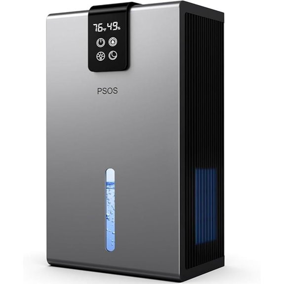 Dehumidifier with 98 Oz Tank Humidity Display Light