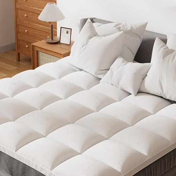 King Size Cooling Mattress Topper with Straps