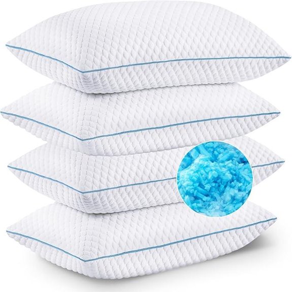 VVZ King Size Cooling Memory Foam Pillow Set (4)