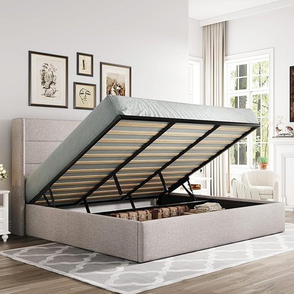 Allewie King Size Storage Bed with Hydraulic Support