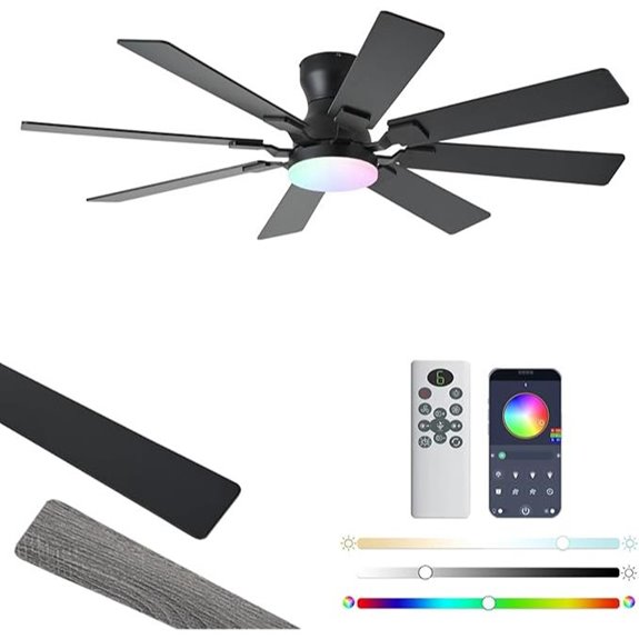52-Inch Reversible Ceiling Fan with Light and Remote
