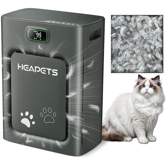 Pet Air Purifier for Large Rooms with HEPA Filter