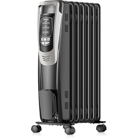 Pelonis Radiator Heater for Large Rooms with Remote