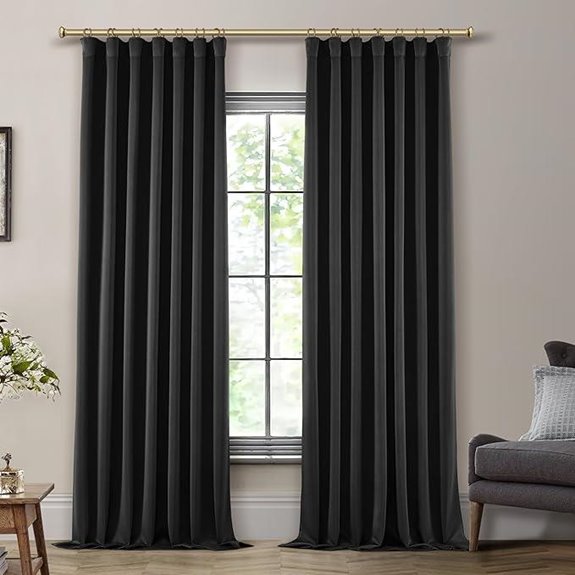 SHINELAND 92-Inch Soundproof Blackout Curtains Set
