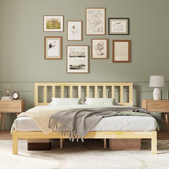 Novilla 12-Inch King Bed Frame with Headboard