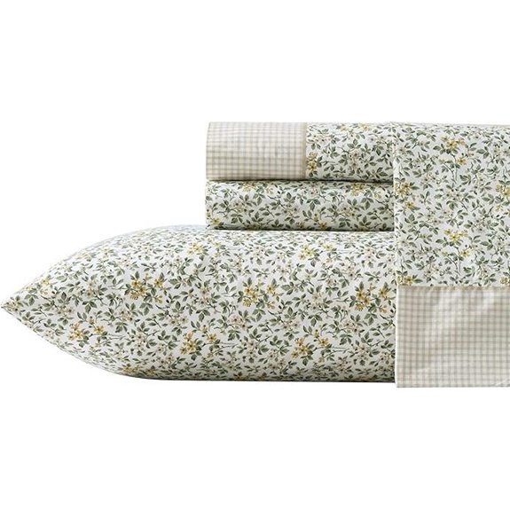 Laura Ashley King Percale Cotton Sheet Set