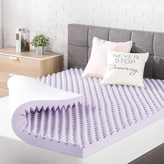 Best Price Mattress 3-Inch Lavender Memory Foam Topper
