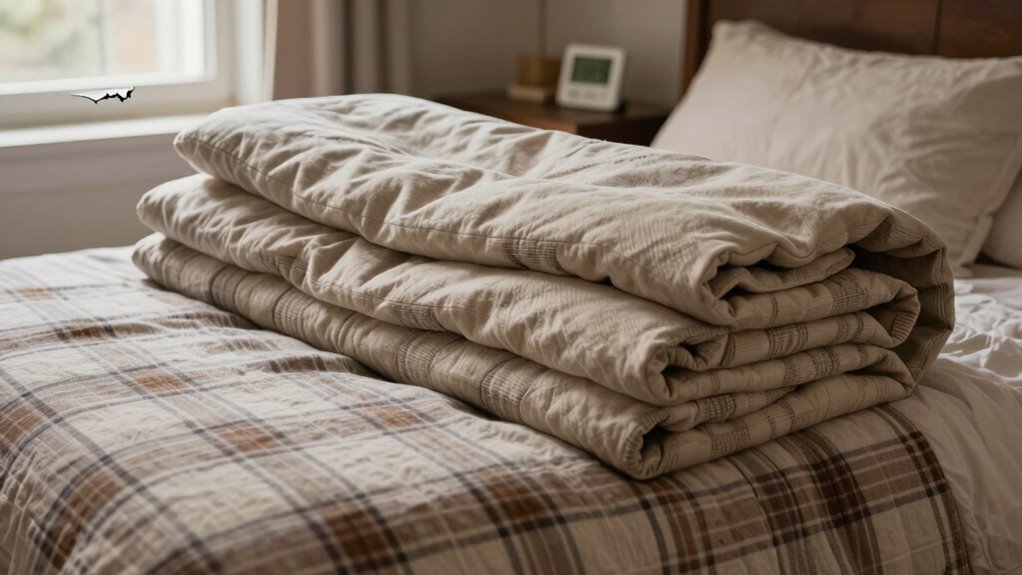 layered flannel bedding insulation