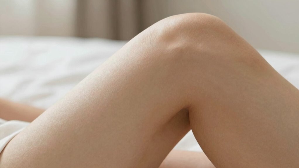 leg muscles shape knee gap