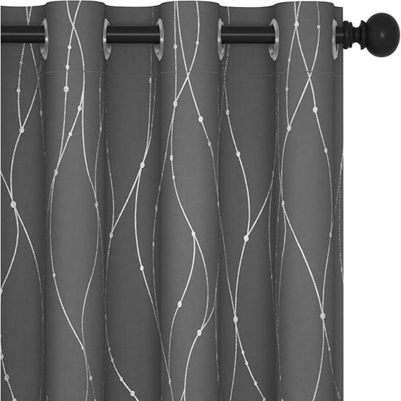 Deconovo Blackout Curtain Set Light Gray 52x95 Inches