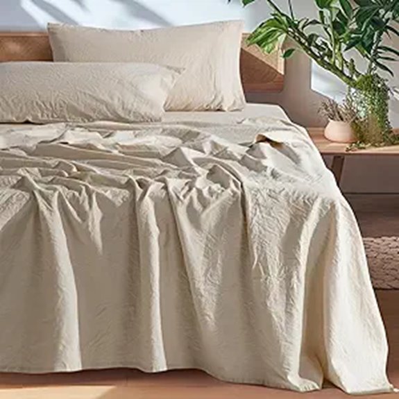 SONORO KATE Pure Linen Queen Sheets (4 pcs)