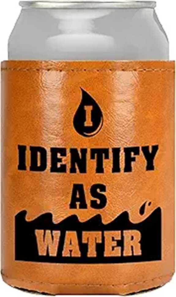 Valentine's Day Leather Can Cooler for Him