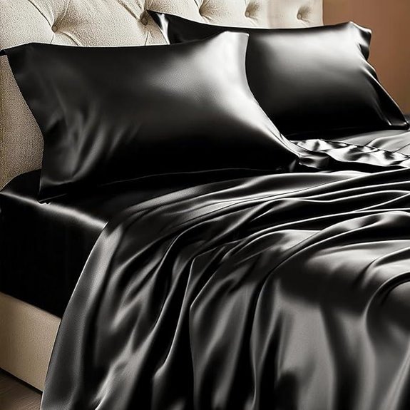 BEDELITE Queen Satin Sheets Bed Set (4 Pieces)