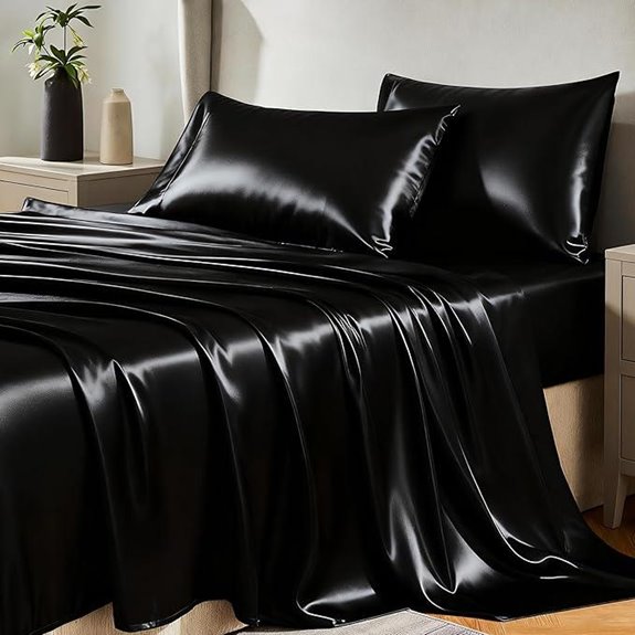 CozyLux Satin Queen Sheet Set (4 Pieces)