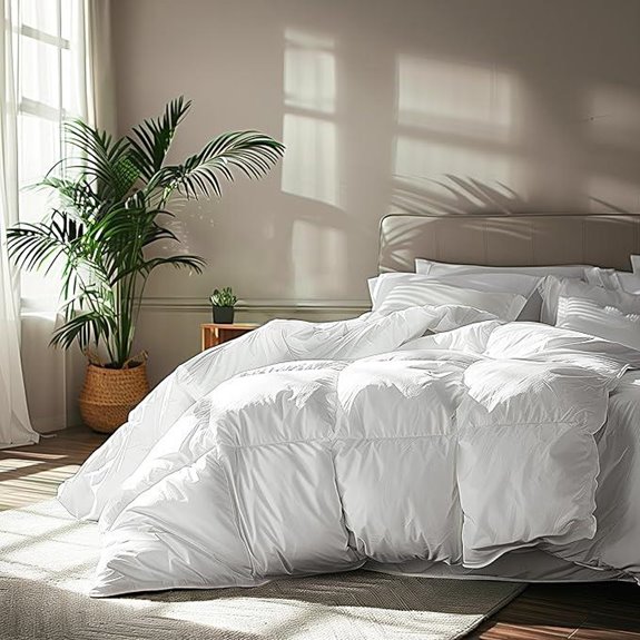 luxury queen feather comforter