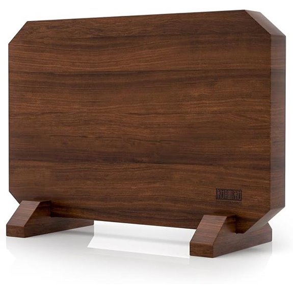 HOSHANHO Magnetic Acacia Knife Block Organizer