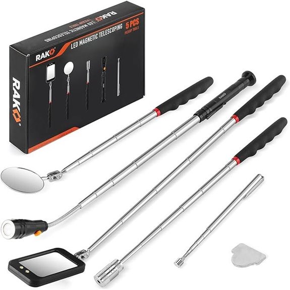 RAK Magnetic Pickup Tool Set with Inspection Mirrors