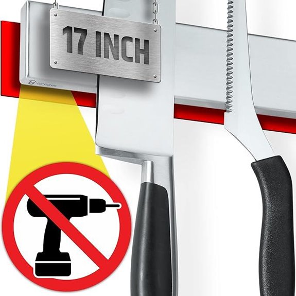 Magnetic Knife Holder Wall Strip with Adhesive Backing