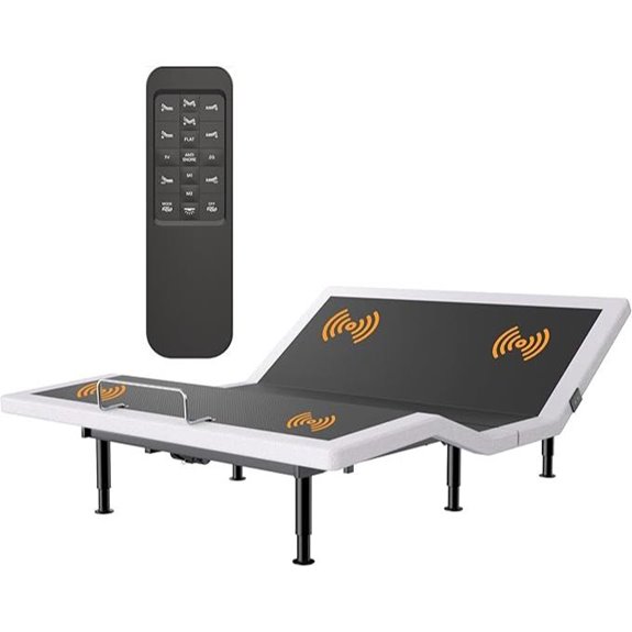 Adjustable Bed Frame with Massage & Wireless Remote