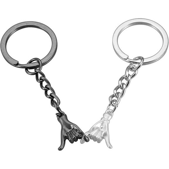 Matching Couple Keychains for Valentines and Anniversaries