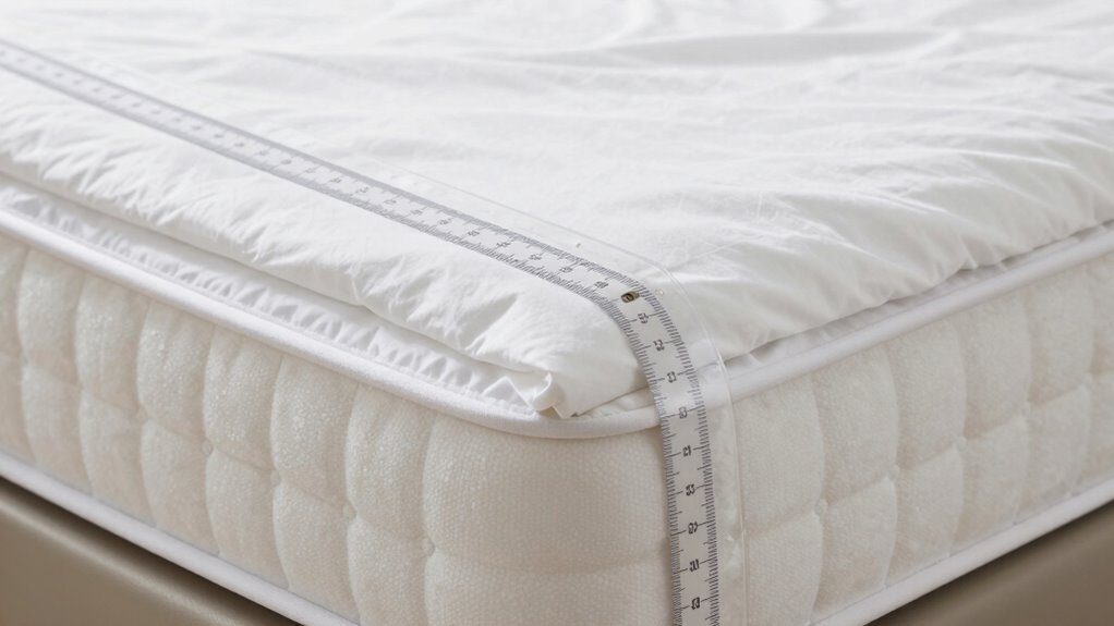 measure topper and sheets