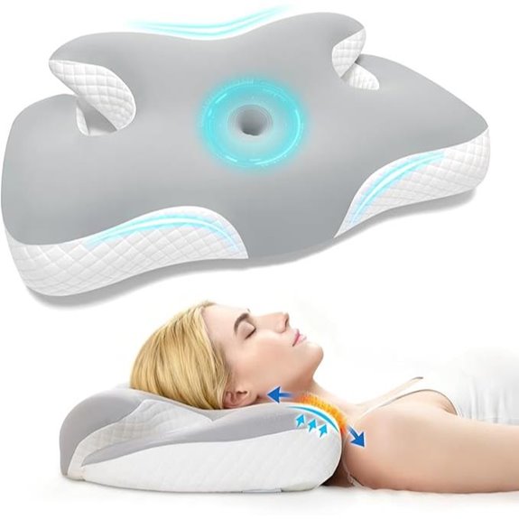Ergonomic Memory Foam Neck Pillow for Pain Relief