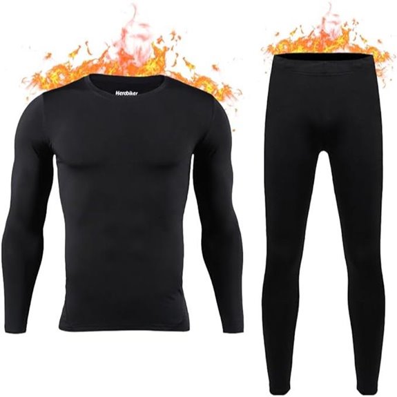 HEROBIKER Men's Thermal Long Johns Ski Base Layer Set