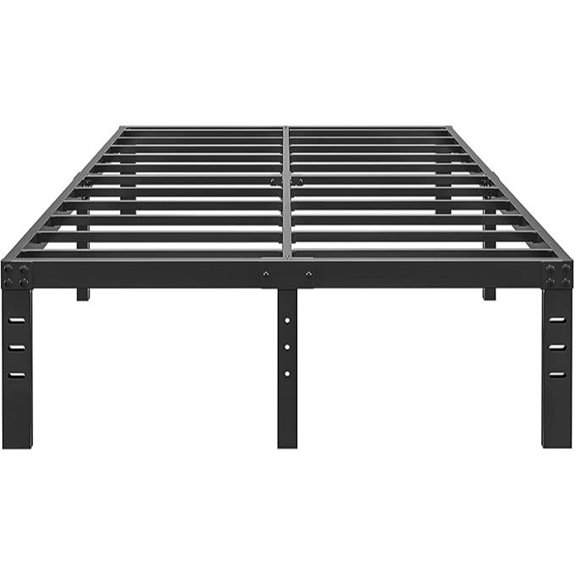 14-Inch Metal California King Bed Frame with Storage