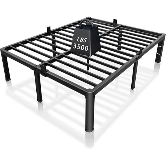 ROIL 14 Metal Queen Bed Frame with Headboard