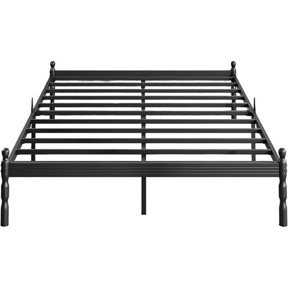 ZIYOO 14-inch Metal Queen Bed Frame with Slats