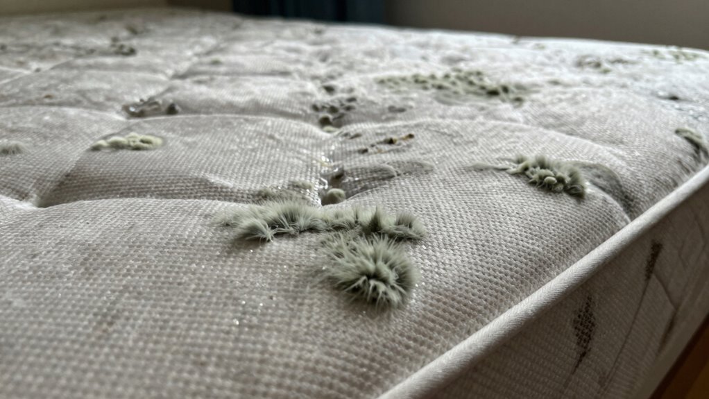 moisture and organic debris