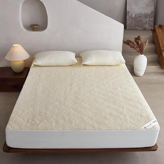 YOUR MOON Wool Fleece Mattress Pad Twin
