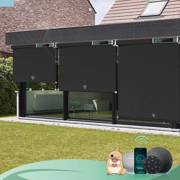 Yoolax Motorized Outdoor Shades with Remote Control