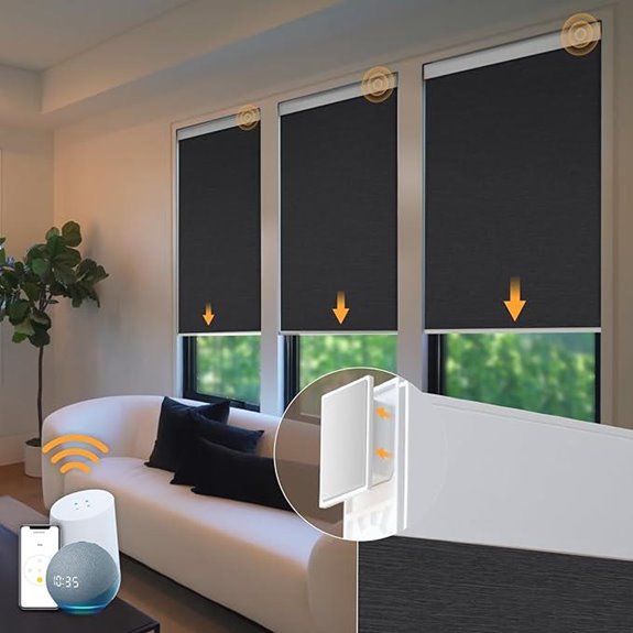 Motorized Cordless Blackout Roller Shades with Remote