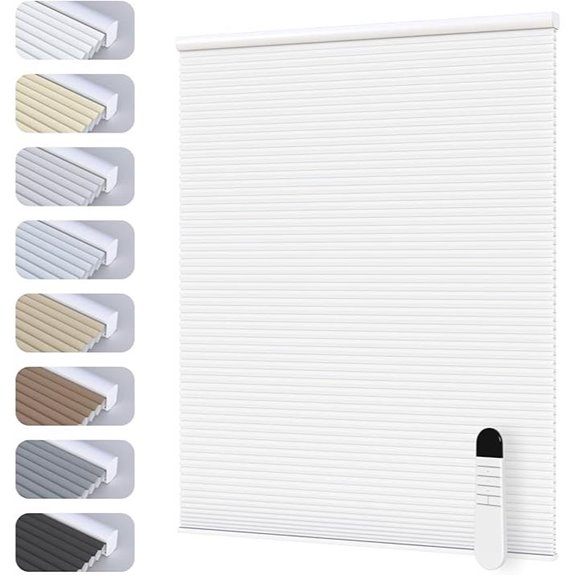 Motorized Cellular Shades with Remote Blackout or Light Filtering