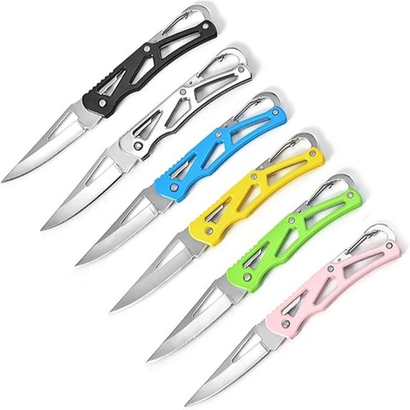 6-Color Stainless Steel Pocket Knife with Clip