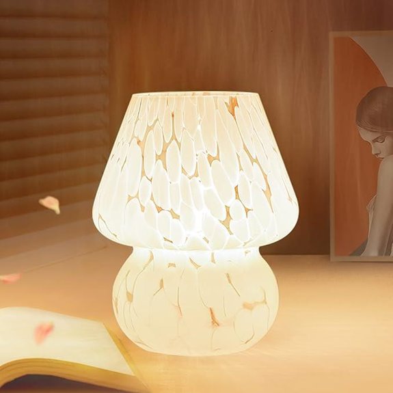 ONEWISH Mushroom Dimmable Bedside Table Lamp