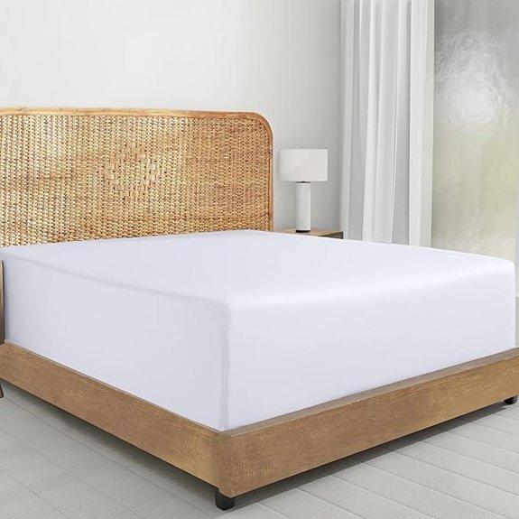 California Design Den Organic Cotton King Fitted Sheet