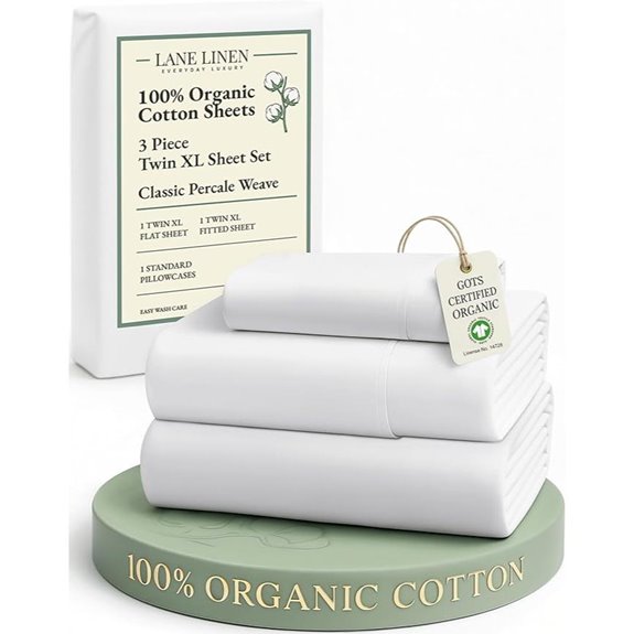 LANE LINEN Organic Cotton Twin XL Sheets Set