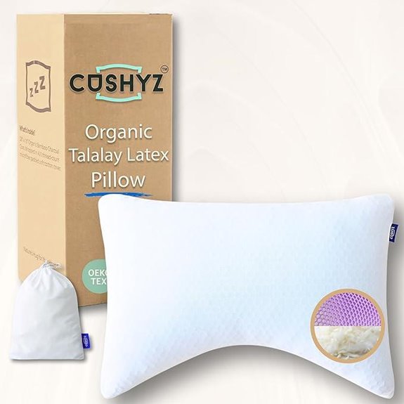 Organic Talalay Latex Pillow with Cooling Cover
