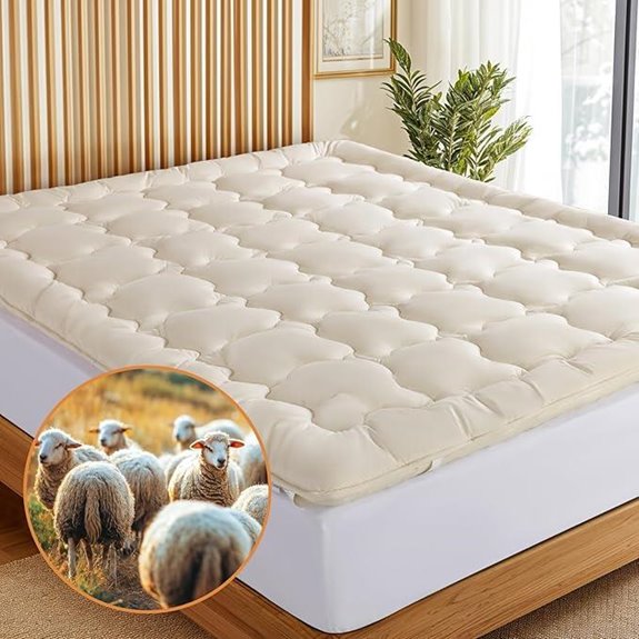 Organic Wool Mattress Topper Queen Size