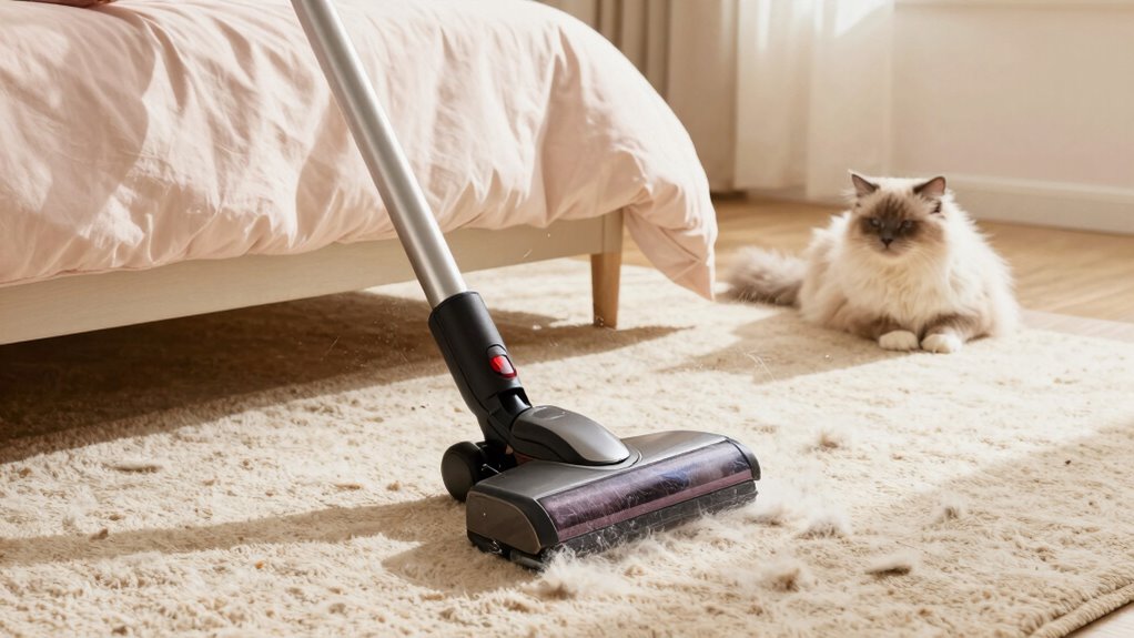 pet hair accumulates in bedrooms