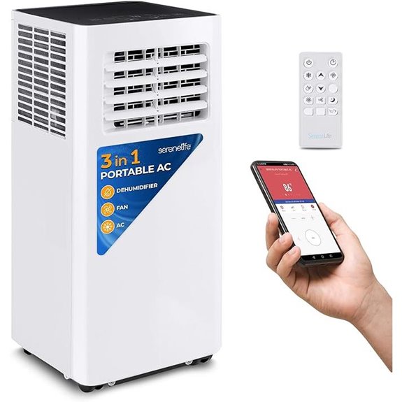 SereneLife 10,000 BTU Portable AC with WiFi & Remote