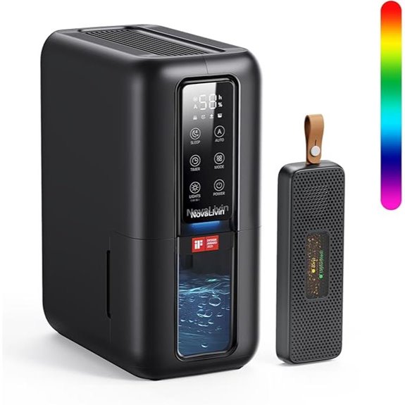 Portable Bathroom Dehumidifier with LED Light