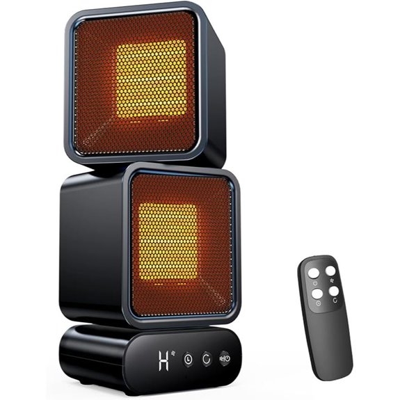 Dual-Head Portable Space Heater with Thermostat