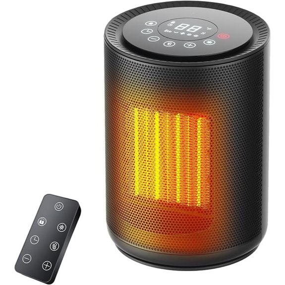 ZAFRO Portable Space Heater with Remote & Timer